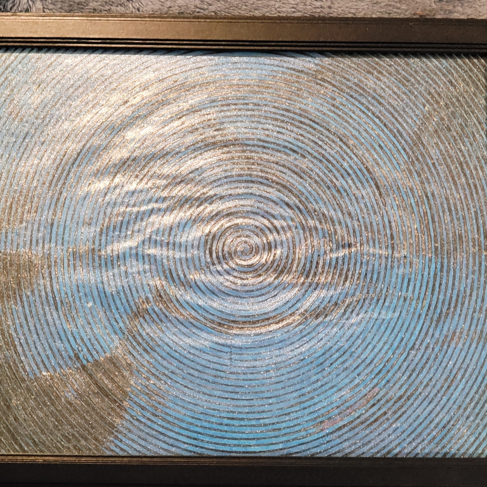 Beautiful Blue Glitter Gel Ink Of A Beautiful Woman By James M. Estep